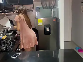 Amateur Sex Movies: A hot Latina maid gets swept into kitchen action, her body moving with the force of pent-up cravings that erupt suddenly. The cool counter presses against her skin, contrasting the heat of eager hands that explore every curve. It all unfolds in a passionate blur, satisfaction steaming up the room.