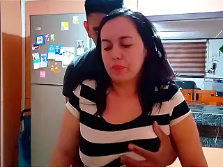 Amateur Sex Movies: Unexpected fun erupts in the kitchen while dishes wait, as stepsons friend joins in with bold advances that turn routine into something thrilling. Water droplets from the sink glisten on bare skin, adding a cool contrast to the building heat. Rhythmic motions and shared laughter blend into a spontaneous adventure that leaves desires fully awakened.