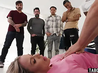 Bang XXX Videos: MILF Nurse dives into an extreme gangbang at work, uniforms discarded amid a storm of urgent bodies and heated exchanges. The sterile scent of the room clashes with sweat and desire, fueling the chaotic energy. This wild romp escalates from professional facades to unrestrained climaxes, blurring lines in the heat of the moment.