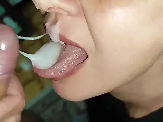 Amateur Sex Movies: A mature MILF dives into an amateur blowjob adventure, her lips wrapping around him with skillful hunger that ends in a hot facial explosion. The sticky warmth splatters across her face, a tactile surprise that draws out gasps and grins in the moment's intensity. Her rhythmic movements create a dance of desire, blending naughty whispers with the rush of release that lingers like a secret thrill.