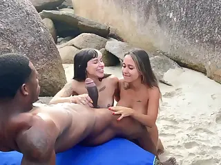 Amateur Sex Movies: Watch an endowed black stud taking charge on the nude beach, pounding two eager partners with raw power that shakes the sand beneath them, his deep thrusts echoing the crash of waves in the background. The salty breeze brushes against bare skin, adding to the electric vibe as moans mix with the ocean's roar, turning a simple day out into a steamy escapade of unbridled lust. Bodies entwine in a haze of passion, each movement building toward a climax that leaves everyone breathless and craving more under the open sky.