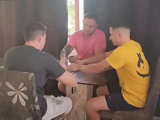 Amateur Sex Movies: Husbands friends seize the moment after the towel drops, diving into a hard fuck right in front of him. Shouts ring out sharp and clear, cutting through the surprise. Bodies slam together in a chaotic blur, turning shock into a haze of intense release.